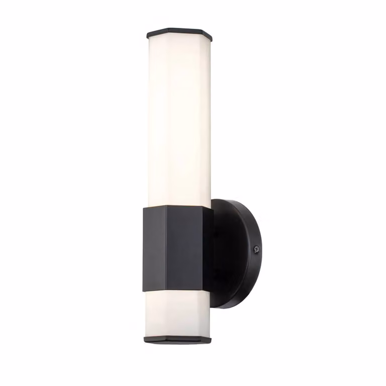 Quintiesse Applique da parete Facet Single, Nero, Bagno, Metallo, Moderno, Applique