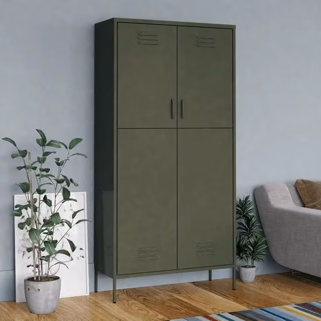 Armadio Verde Oliva 90x50x180 cm in Acciaio 336243