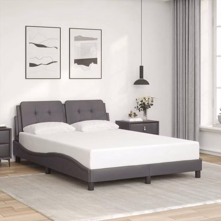 Giroletto senza materasso vidaXL Zadar in similpelle color crema L/P: 120 x 200 cm