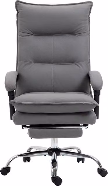 Sedia da ufficio con funzione massaggio, sedia da scrivania regolabile in altezza, sedia ergonomica per PC in grigio scuro per il massimo comfort in