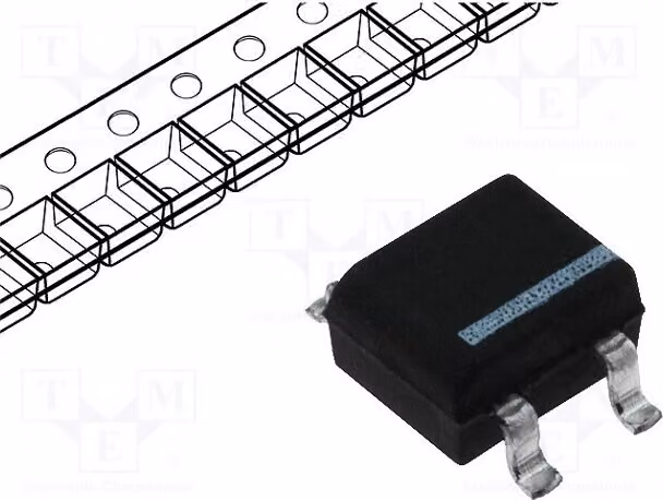 10x Raddrizzatore a ponte monofase. Corrente diretta: 0,8A. Tensione massima: 1kV. Corrente di cortocircuito: 40A. Serie S500. Monofase
