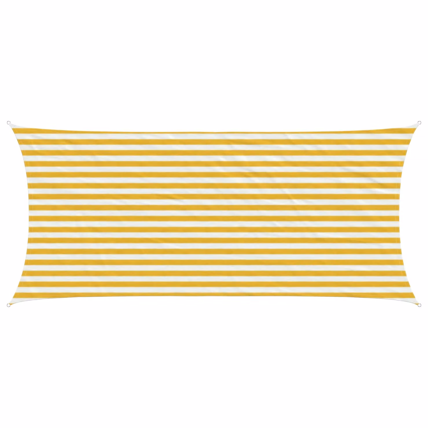 vidaXL Telo Ombra Rettangolare 2 x 4 m HDPE Giallo e Bianco