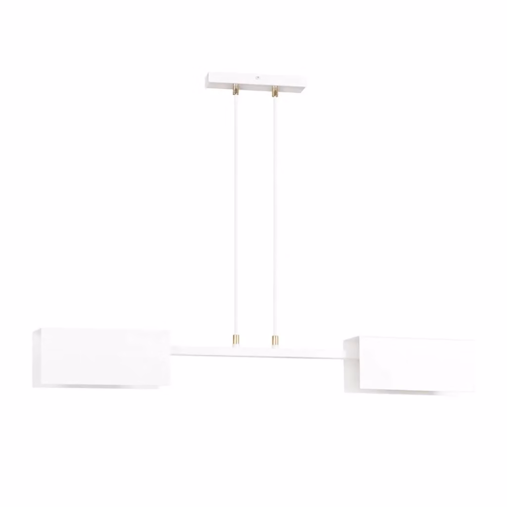 Lampadario Minimal Raiden Luceart-Classic in Acciaio Bianco con 2 Luci E27 – 2