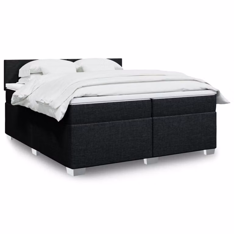 Maison Exclusive - Letto boxspring con materasso nero 200x200 cm Tessuto