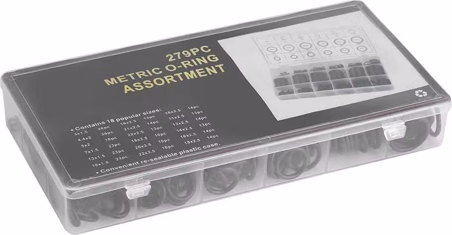 kit di O-ring da 279 pezzi guarnizioni sanitarie idrauliche in gomma assortimento 18 misure