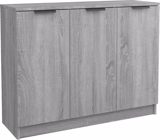 Credenza Buffet da pranzo moderna in legno multistrato Grigio Sonoma L: 90,5 cm, P: 30 cm, H: 70 cm