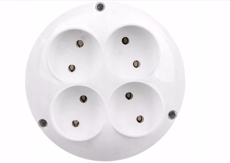 Elgotech, ciabatta multipresa a 4 prese, colore bianco