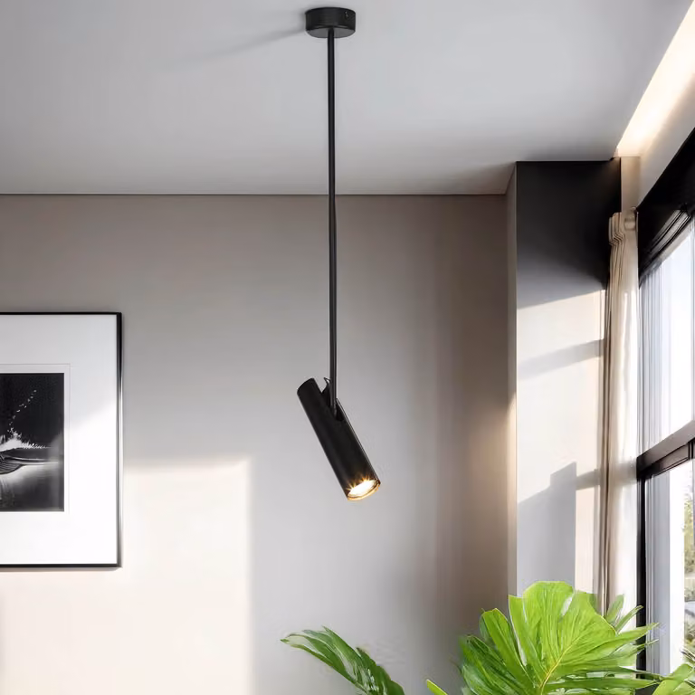 Lampada a soffitto nera GU10 in metallo regolabile Plafoniera moderna