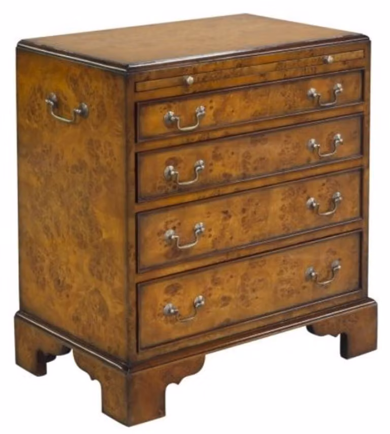 Casa Padrino cassettiera in stile liberty con 4 cassetti marrone 62 x 39 x h. 70 cm - Qualità eccellente