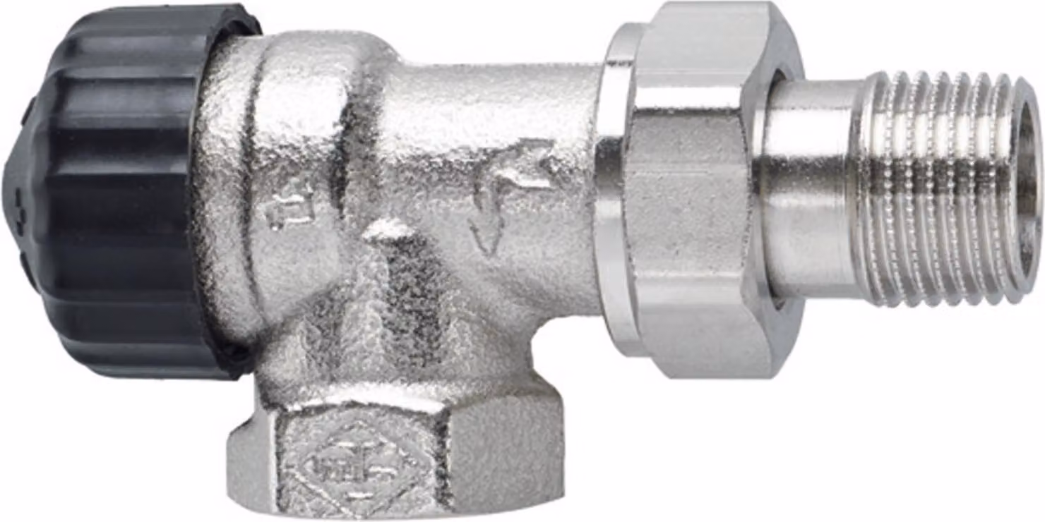 IMI Heimeier Thermostatventil-Unterteil umgek. Flussrichtung Eck/Axialform 1/2