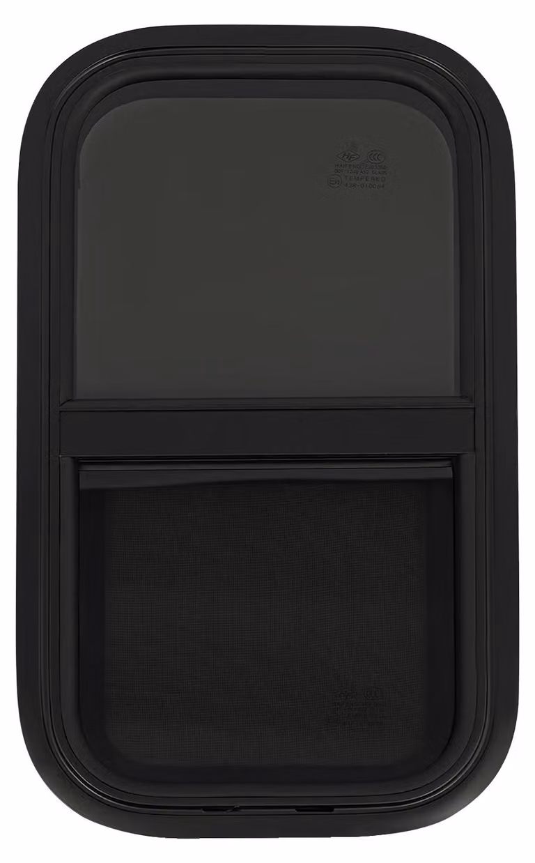 Finestre scorrevoli verticali, vetro resistente, design moderno, dimensioni 300x550 mm