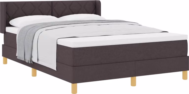 SYFAX™ Letto a molle Marrone Scuro 200 x 160 cm Poliestere