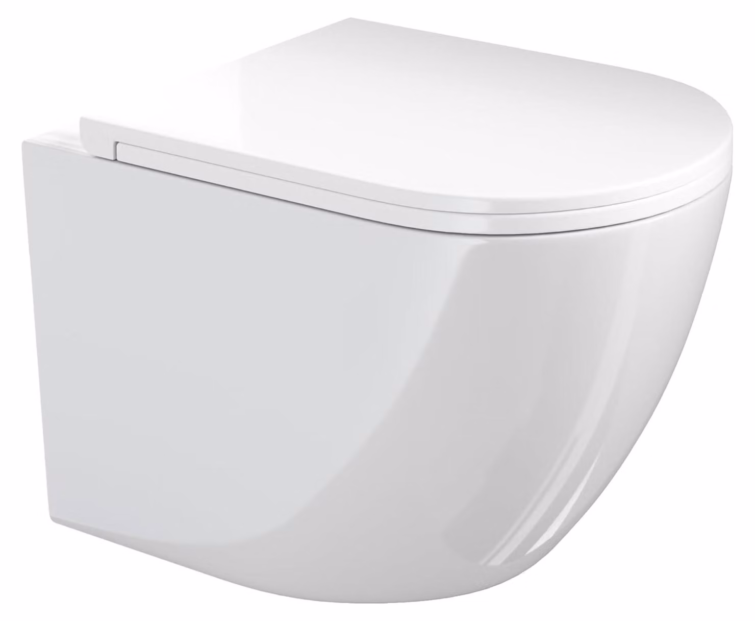 VILSTEIN WC sospeso senza bordo I WC sospeso I lavabo I incl. sedile WC estraibile con meccanismo di chiusura soft-close