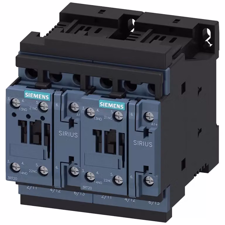 Combinazione di invertitori Siemens con I/O-Link, AC3, 18,5 kW/400 V, 24 V CC a 3 poli, S0 3RA23288XE301BB4