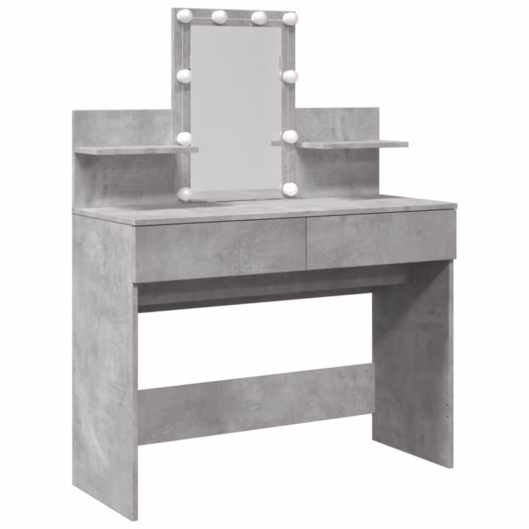 Toeletta con LED Grigio Cemento 100x40x130 cm