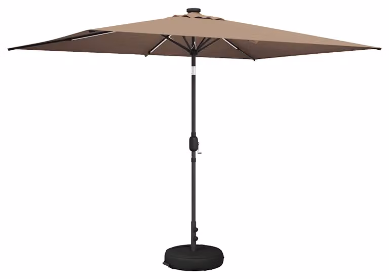 Parasol da Giardino con Luci LED 200 x 300 cm Poliestere
