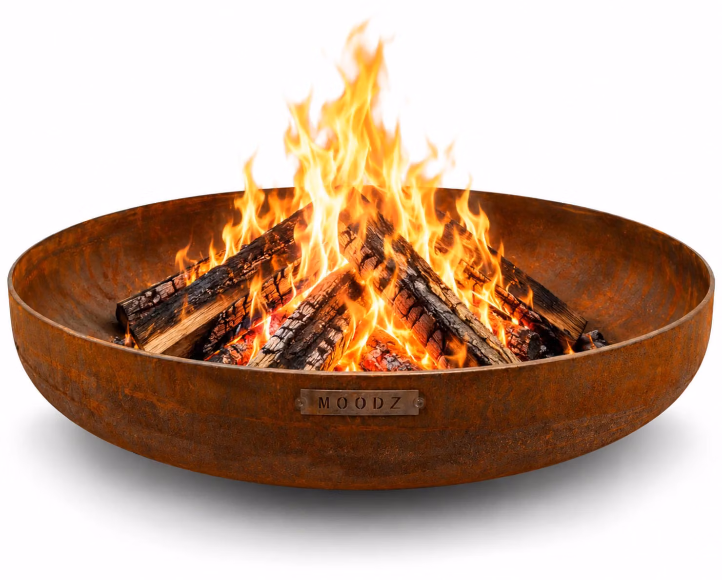 Braciere rotondo, diametro 80 cm - Acciaio corten - Peso: 13 kg - Braciere da esterno - Design rustico