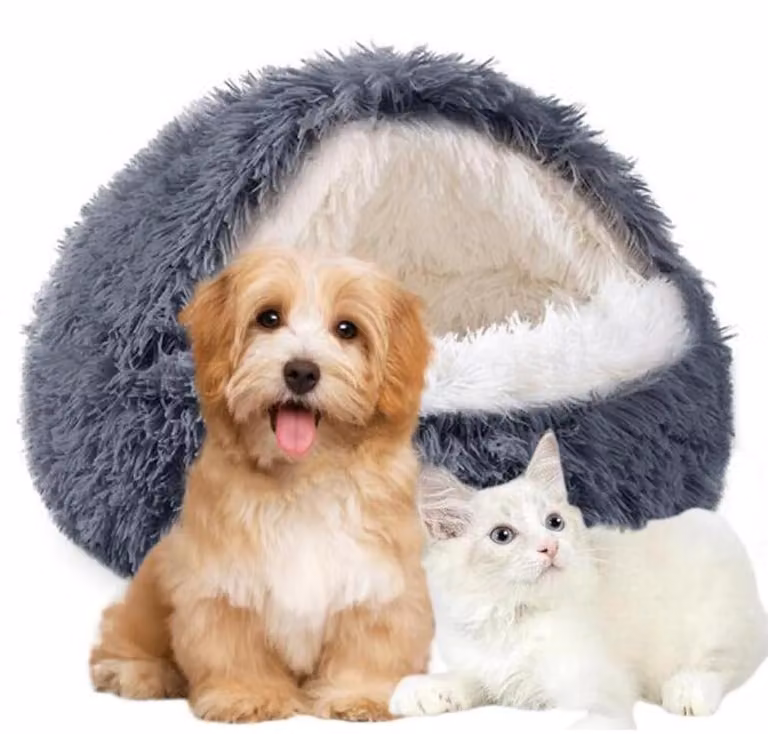 Omgoods - Cuccia morbida e peluche, diametro 65 cm, per cani e gatti
