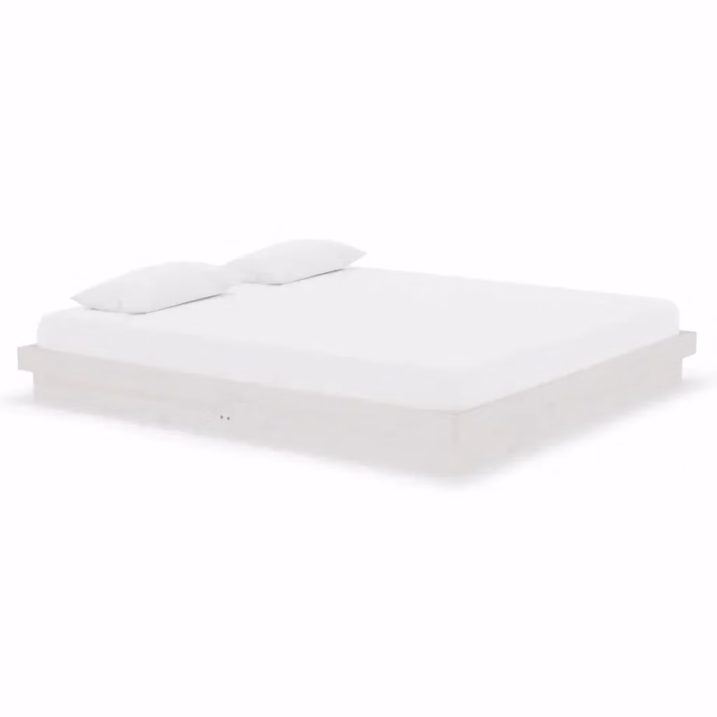Giroletto vidaXL in legno massello di pino bianco stile rustico, L/P/H: 180 x 200 x 204 cm – 2