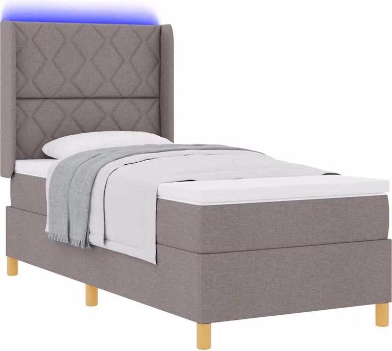 Letto a molle con strisce LED Talpa 100 x 200 cm Tessuto