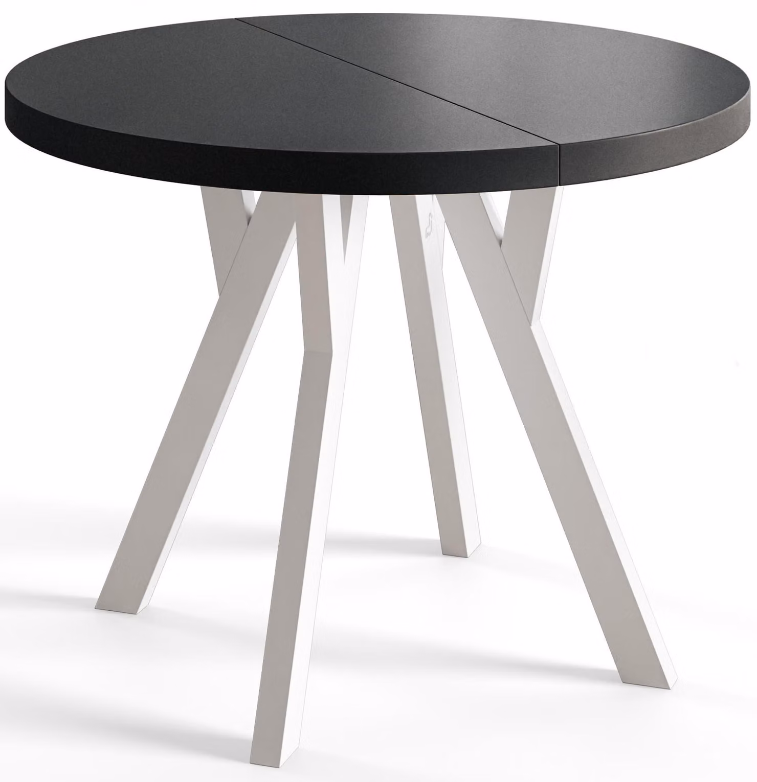 Alpi Moebel, Tavolo da Pranzo Evo, Tavolo per Mangiare Allungabile, Diametro da 110 - 210 cm, Nero