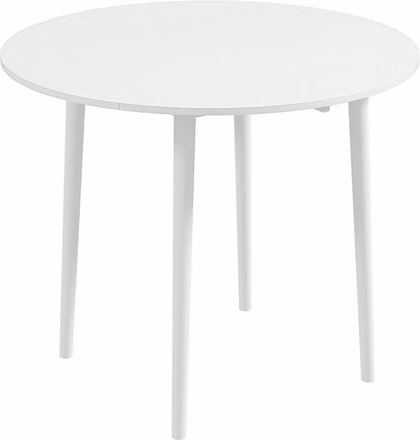Tavolo Pieghevole Moderno HOMCOM Bianco con Piano a Ribalta per Cucina e Soggiorno, L: 89 cm, H: 73.5 cm