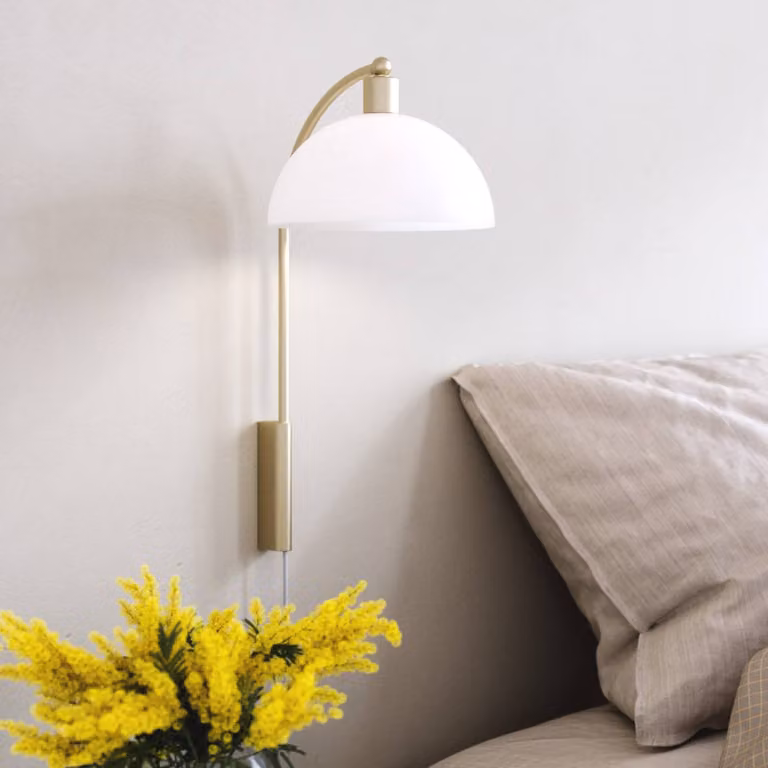 Nordlux Applique da parete Ellen 20, Ottone / Oro, Soggiorno / Sala da pranzo, Metallo, Scandinavo, Applique