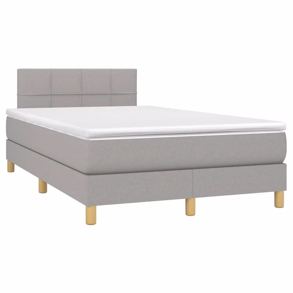 Maison Exclusive - Giroletto a Molle con Materasso Grigio Chiaro 120x190cm Tessuto