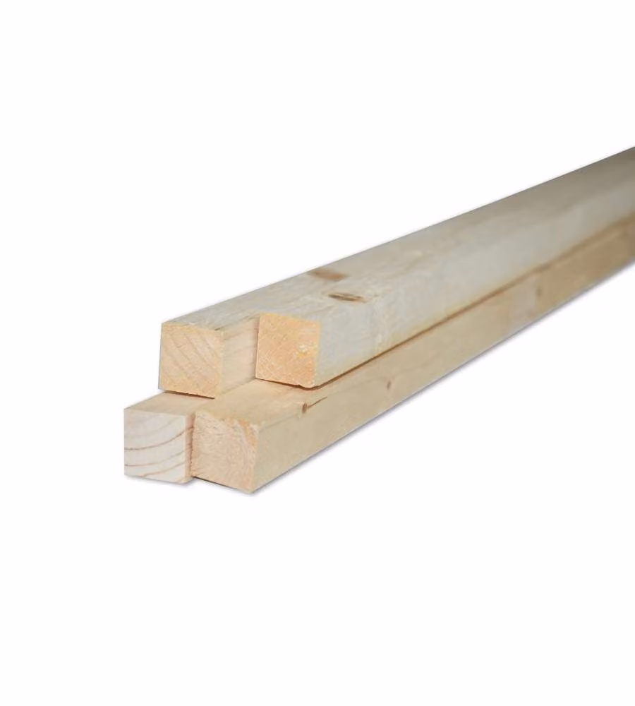 Listello Grezzo in Abete - 25x25x2000 mm