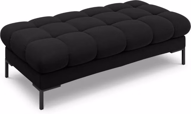 Cosmopolitan Design - Panca "Bali" 2 posti in velluto nero