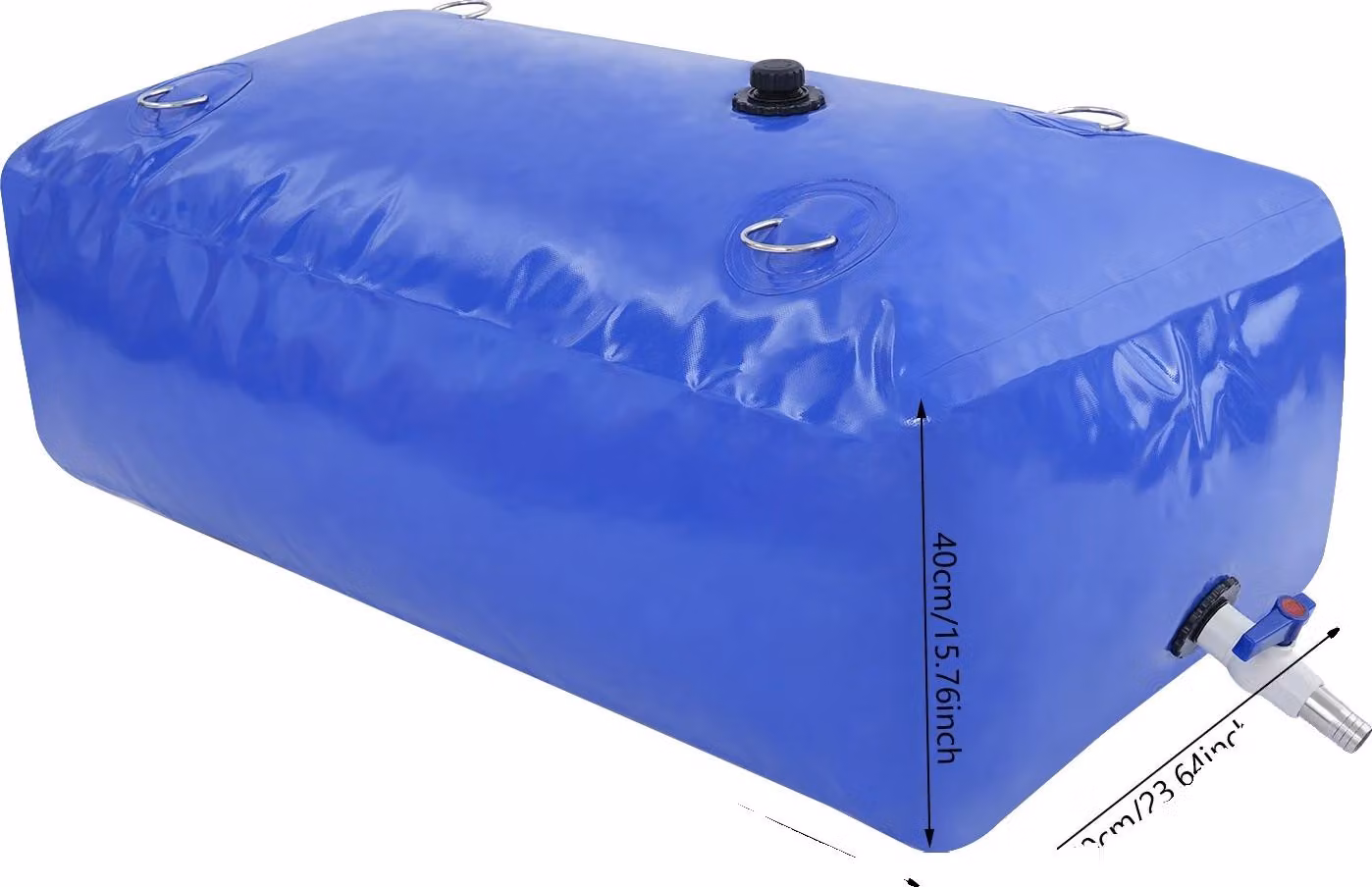 Serbatoio per acqua a bolla d'aria, design portatile, grande capacità, blu