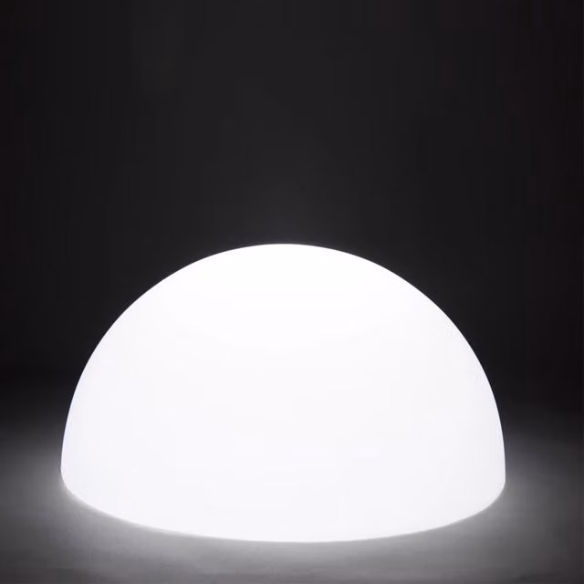 Lampada semisferica Kloris in polietilene bianca per esterno con LED Ø 150 cm