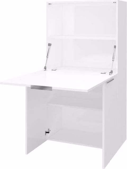 Mobile Scrivania a Scomparsa 70x35x140 cm Dalia Bianco Lucido