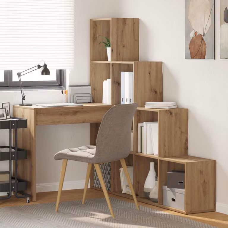 Maison Exclusive - Scrivania ad angolo Rovere artigianale 101,5 x 149,5 x 149,5 cm