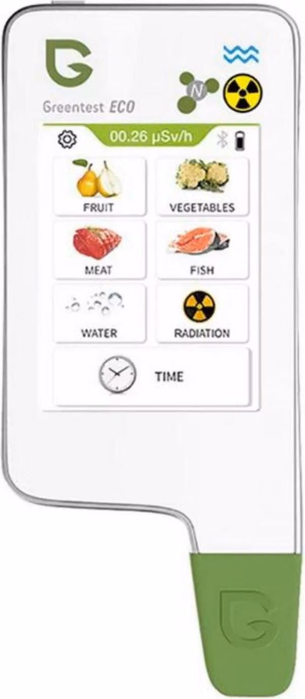 Greentest Eco 6 in1 Contatore Geiger Tester di nitrati Frutta Pesce Carne TDS Durezza dell'acqua Misuratore di radiazioni Dosimetro di radiazioni