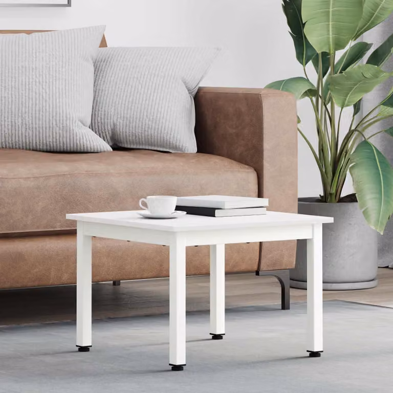 Maison Exclusive - Tavolino bianco 50 x 50 x 36 cm Legno di pino massiccio