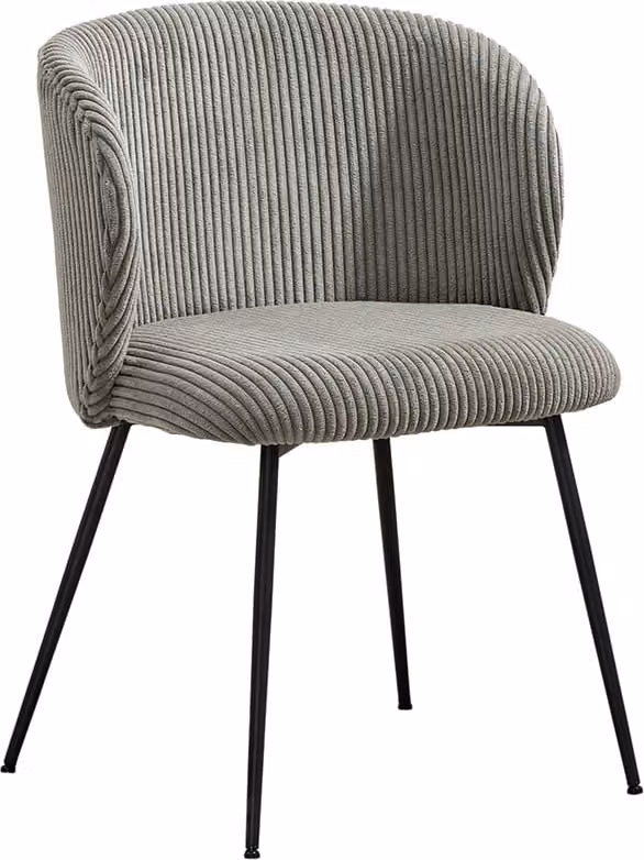 KAWOLA LENA sedia da pranzo Cord grigio