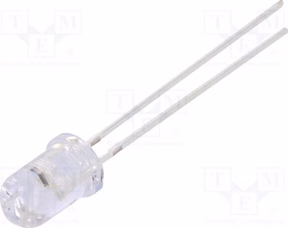2 LED blu, 2000÷2500 mcd, 5 mm, 3÷5V, 20mA, 30°, con effetto lampeggiante. Modello: OSB5SP5A31A-6.8HZ