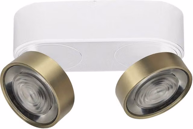 Hole Applique e Plafoniera LED 13W 3000K CRI90 Bianco/Oro - Lampada da soffitto e parete in alluminio pressofuso - Rossini Illuminazione