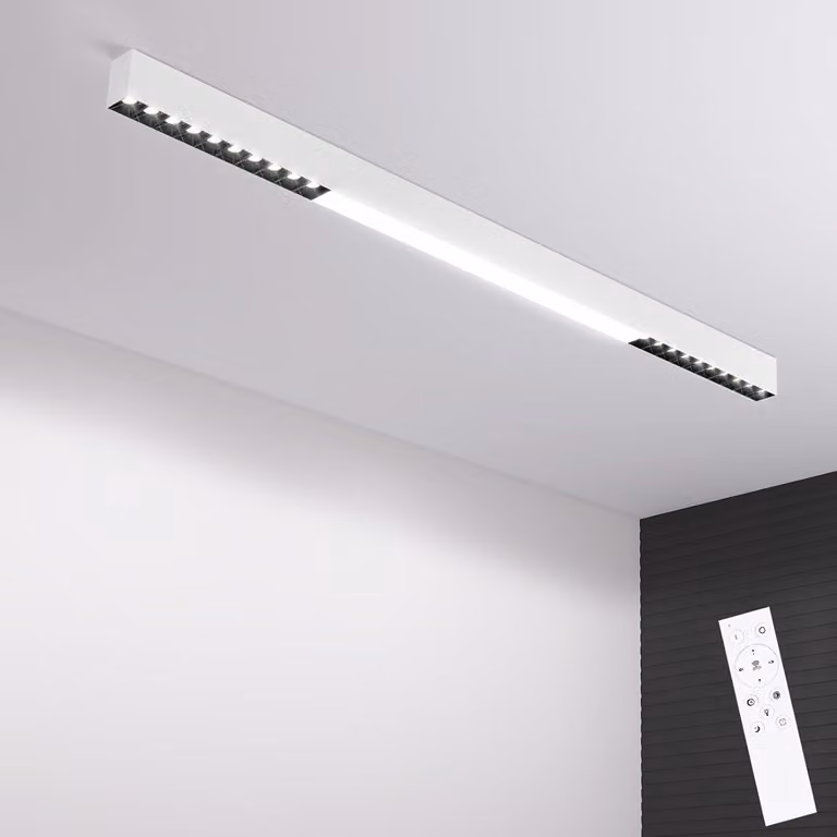 ZMH lampada da soffitto LED plafoniera bianca 32W soffitto faretto cucina 107CM lungo moderno dimmerabile con telecomando illuminazione soffitto per soggiorno ufficio camera da letto