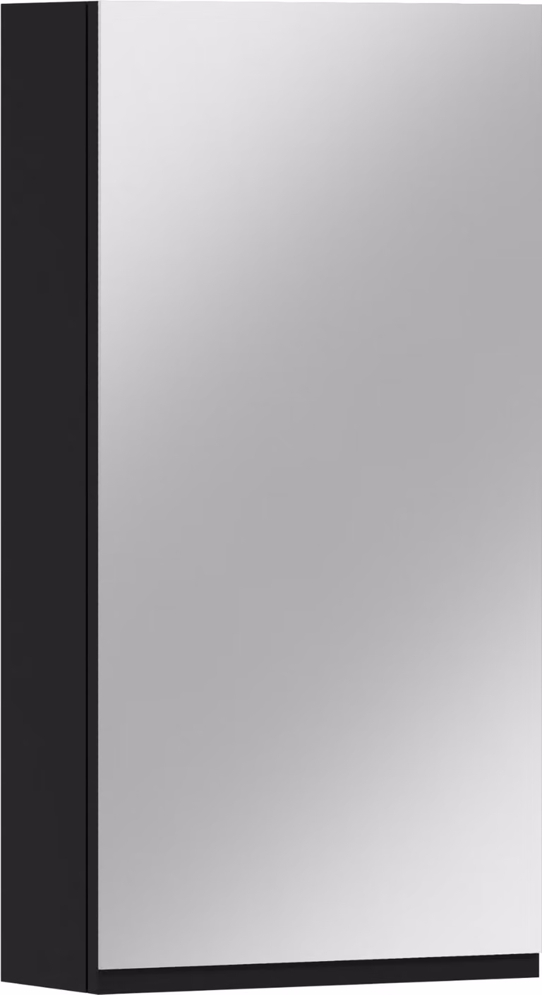 ADK Möbel - Mobile bagno sospeso - con specchio Antico 40 - 78x40x17 cm - nero