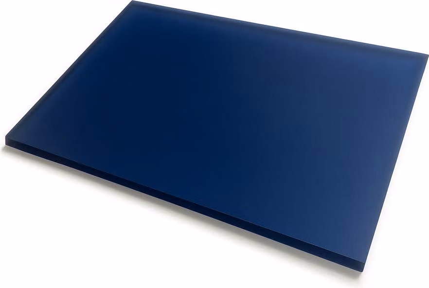 Piastra di base in acrilico (PMMA) (blu trasparente, 50x30 cm, spessore 8 mm )