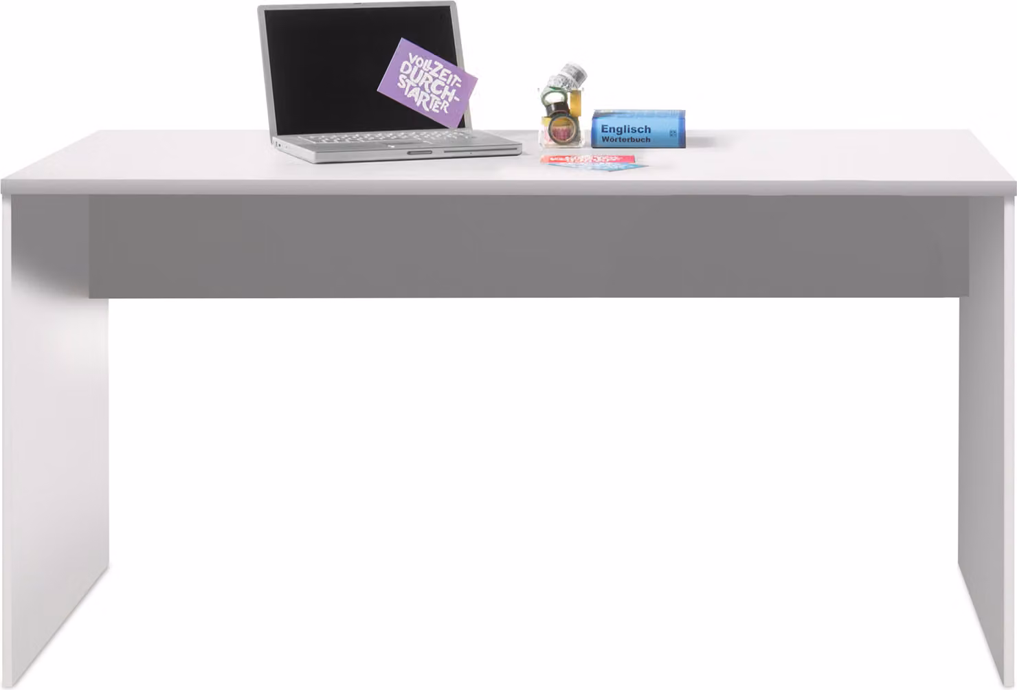 Scrivania da ufficio, scrivania per computer, tavolo da lavoro, tavolo, arredamento per ufficio "Olli I" bianco
