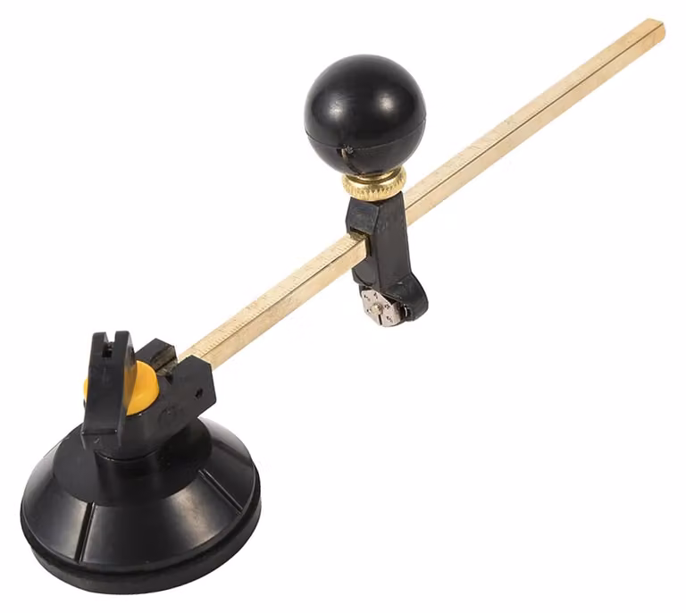 Tagliavetro circolare regolabile con ventosa