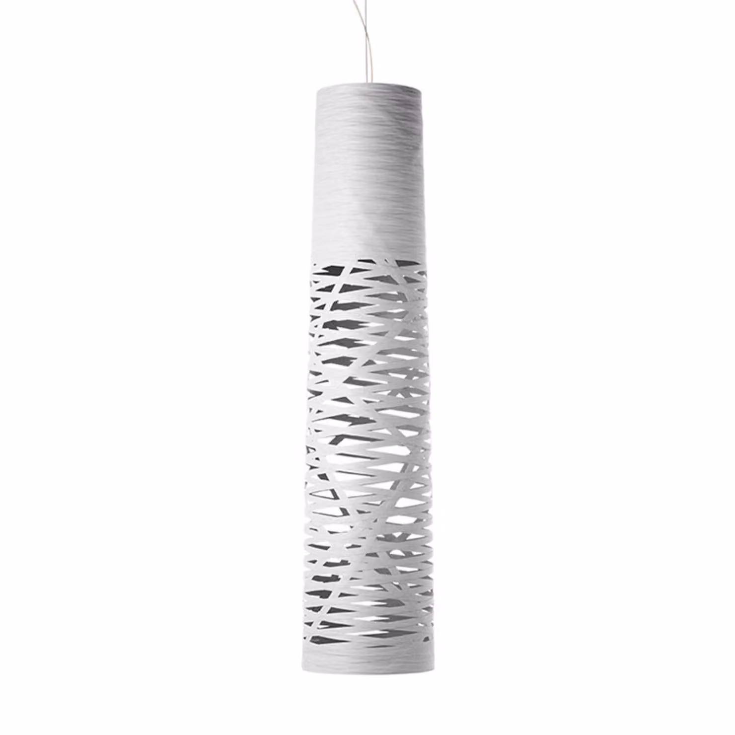 Foscarini Lampada a sospensione Tress media, dimmerabile, Bianco / Opale, Soggiorno / Sala da pranzo, Design, Lampada a sospensione