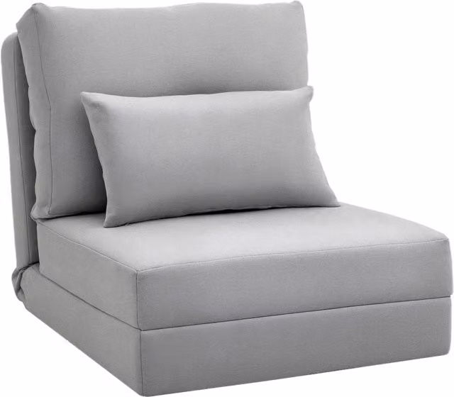 Materasso pieghevole 2 in 1 Xylo con cuscino rimovibile grigio L: 60 cm, P: 80 cm, H: 56 cm