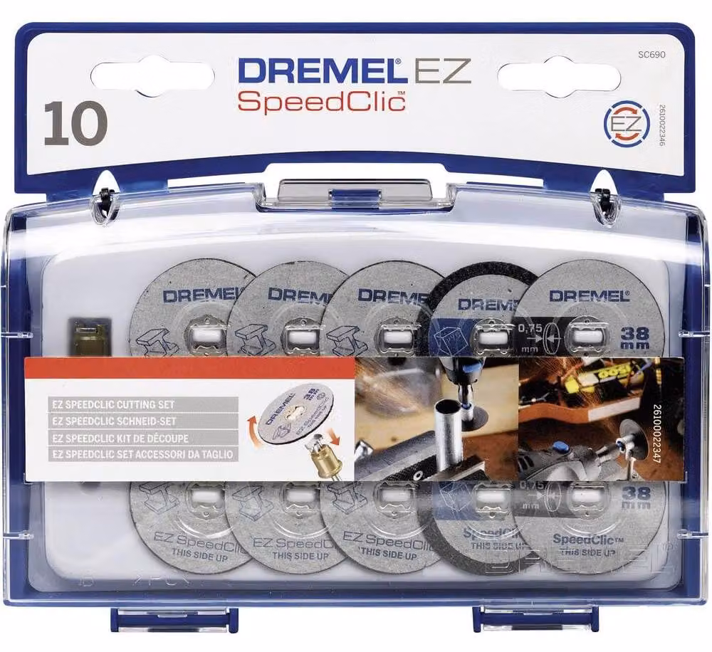 Dremel SC690 Dischi da taglio EZ SpeedClic e set di mandrini/taglienti per il taglio di tutti i tipi di plastica