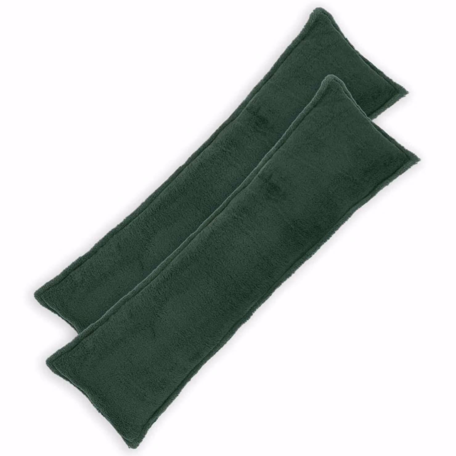 Set di 2 federe vidaXL HOUTEN in tessuto bouclé verde scuro, L 145 cm x L 40 cm