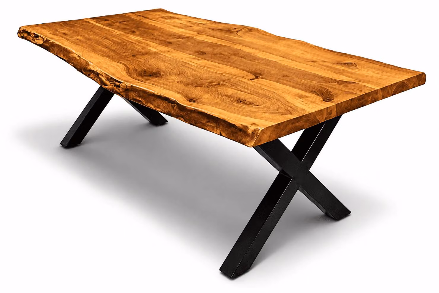 Tavolo rustico in legno massello, design industriale, ideale per la sala da pranzo. Tavoli eleganti