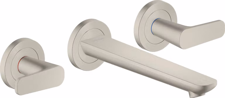 hansgrohe AXOR Citterio C robinetterie de lavabo 3 trous encastrée pour montage mural, bec 195mm, 49070800, 49070800